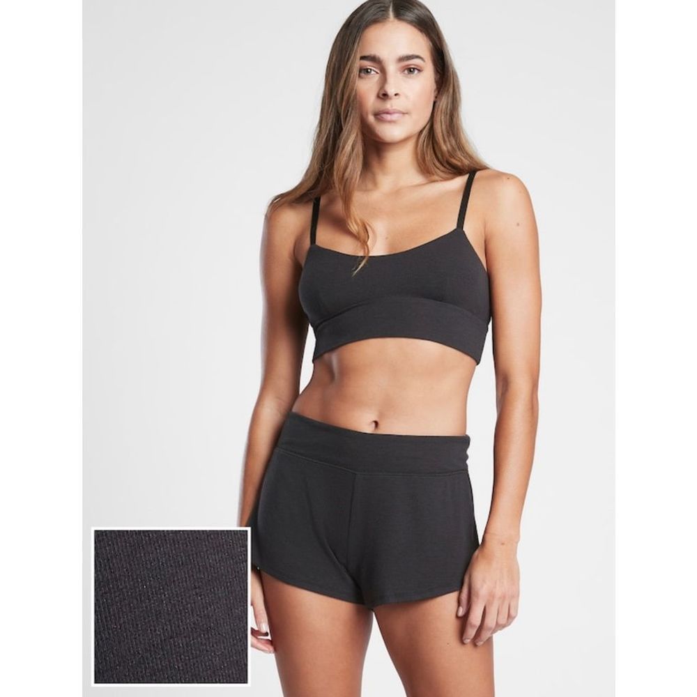 NWT Athleta Well Rested Rib Sleep Bra Black
